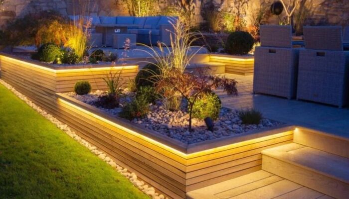Outdoor Backyard LED Lighting Installation Project in Kitchener, ON